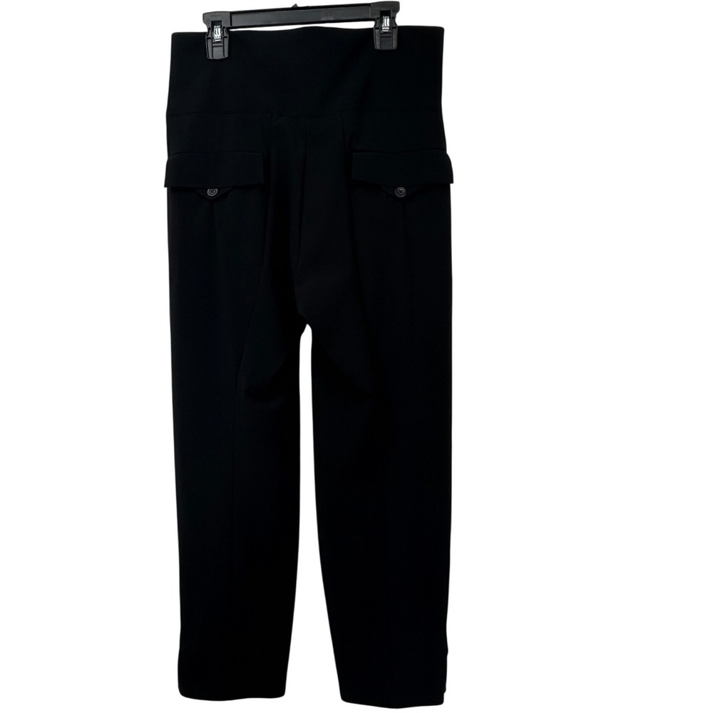 Marithé François Girbaud Black Cropped Ankle Trousers Womens US 6 Minimalist - Picture 5 of 7
